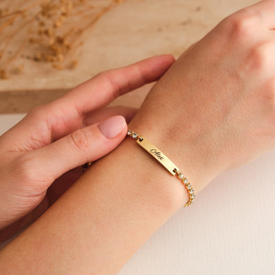 Tennis Partnerarmband mit Gravur