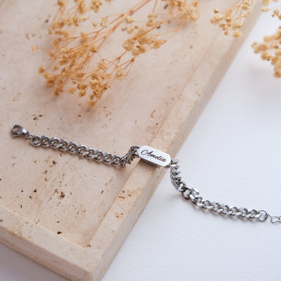 Cuban Partnerarmband mit Gravur - OTANTO