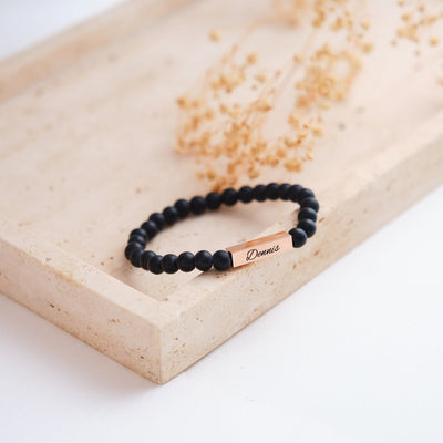 ID Perlen Partnerarmband mit Gravur - OTANTO