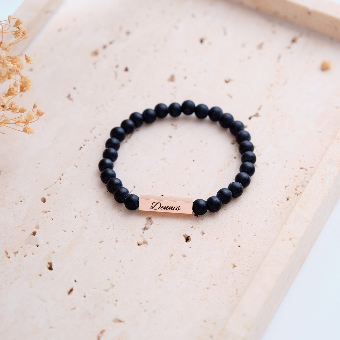 ID Perlen Partnerarmband mit Gravur - OTANTO