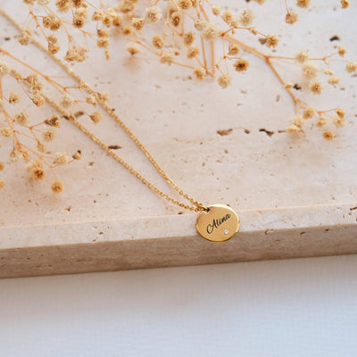 Mini Zirkonia Plättchen Halskette - OTANTO