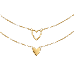 Mutter-Kind Halskette Set mit Herz - OTANTO