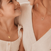 Mutter-Kind Halskette Set mit Herz - OTANTO