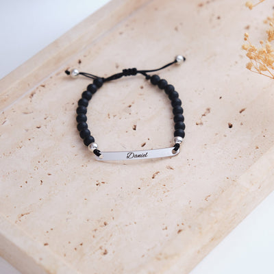 Partnerarmband mit schwarzen Perlen - OTANTO