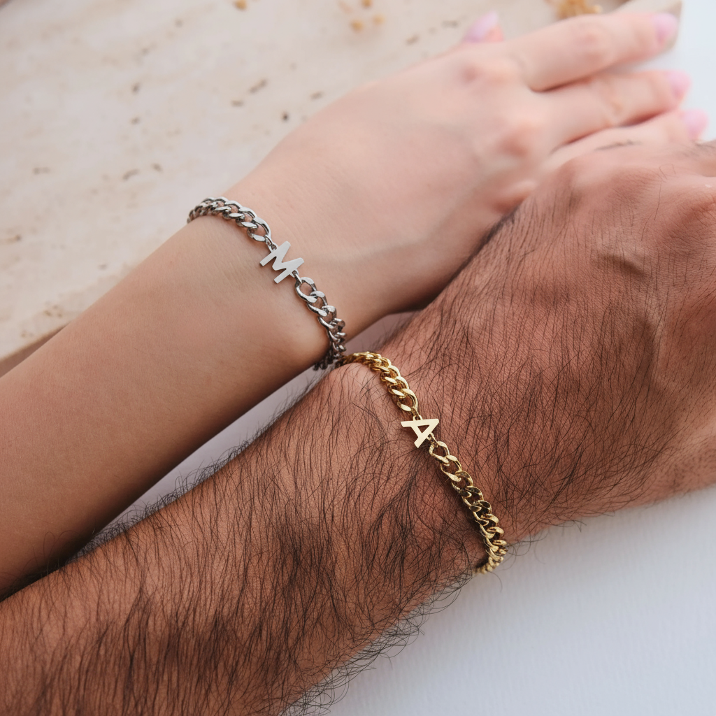 Initial Gold Partnerarmbänder