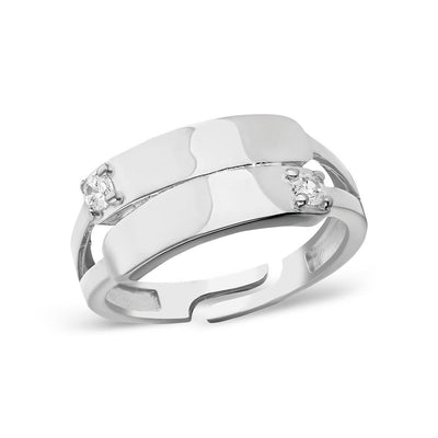 Zwei Zirkonia Ring in Fassung - OTANTO