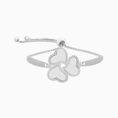 Zirkonia Herz Kleeblatt Armband - Otanto